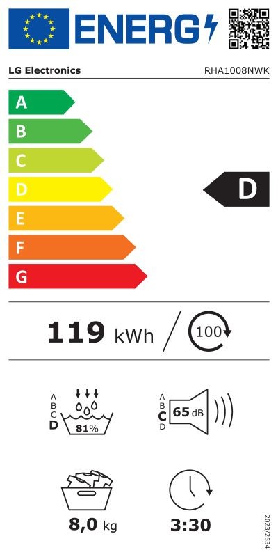 Etiqueta de Eficiencia Energética - RHA1008NWK