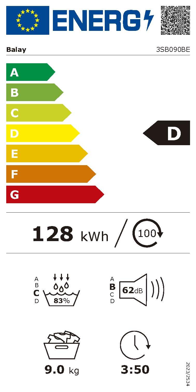 Etiqueta de Eficiencia Energética - 3SB090BE