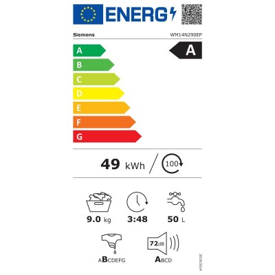 Lavadora SIEMENS WM14N290EP Blanco