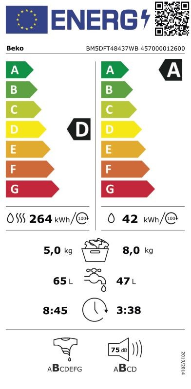 Etiqueta de Eficiencia Energética - BM5DFT48437W