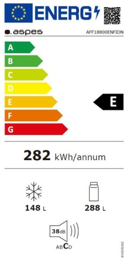Etiqueta de Eficiencia Energética - AFF18800ENFIDN