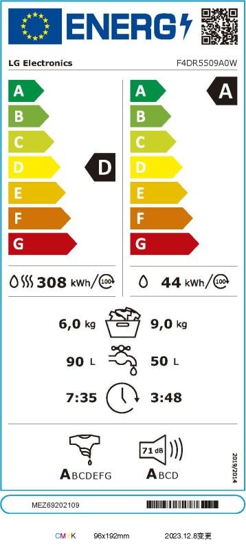 Etiqueta de Eficiencia Energética - F4DR5509A0W