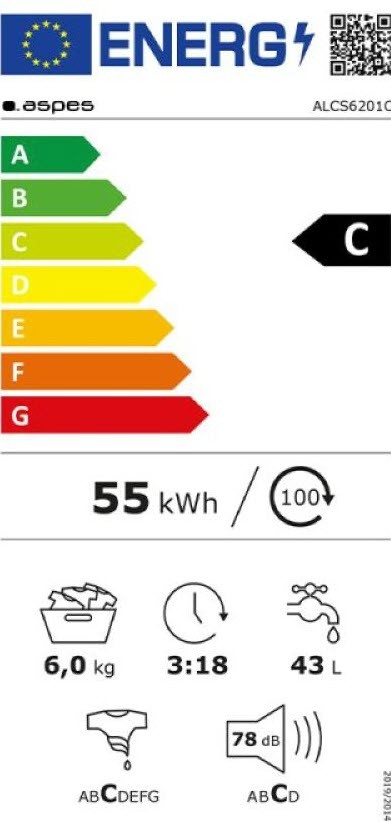 Etiqueta de Eficiencia Energética - ALCS6201C