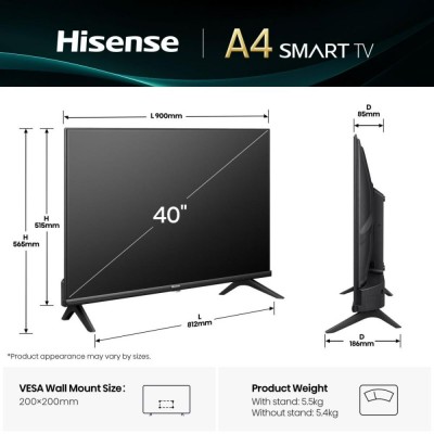 TV LED HISENSE 40A4Q