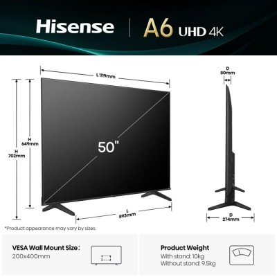 TV LED HISENSE 50A6Q