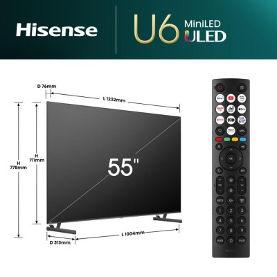 TV LED HISENSE 55U6NQ