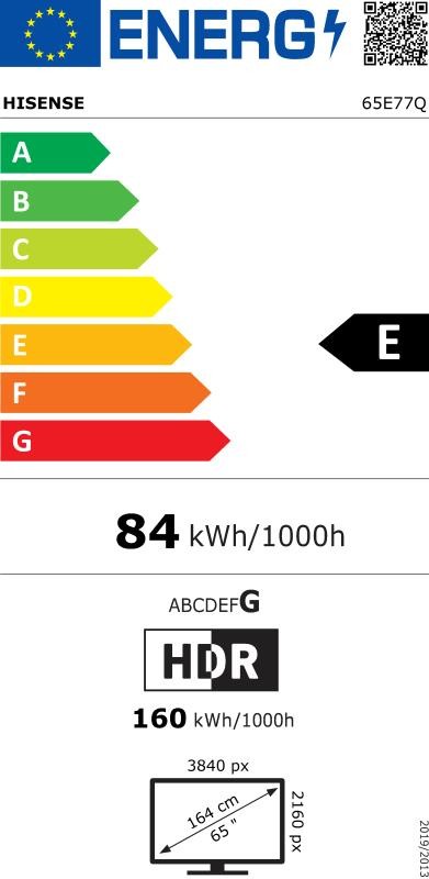 Etiqueta de Eficiencia Energética - 65E77Q