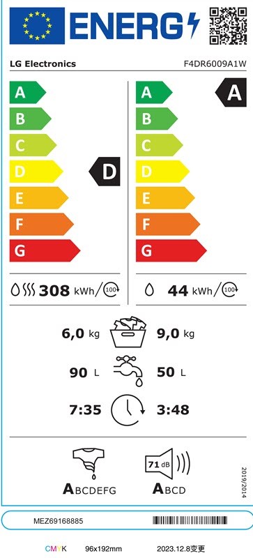 Etiqueta de Eficiencia Energética - F4DR6009A1W