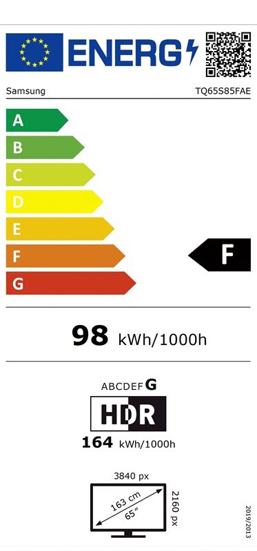Etiqueta de Eficiencia Energética - TQ65S85FAEXXC