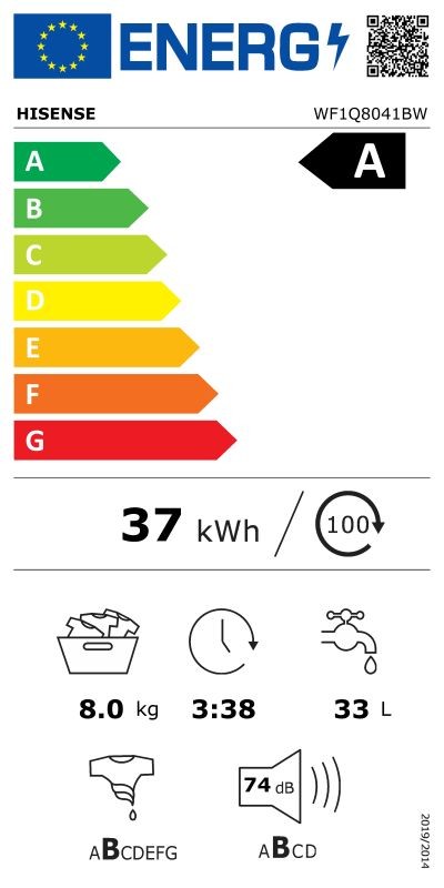 Etiqueta de Eficiencia Energética - WF1Q8041BW