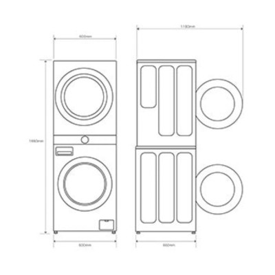 Lavasecadora LG WT1210WWF