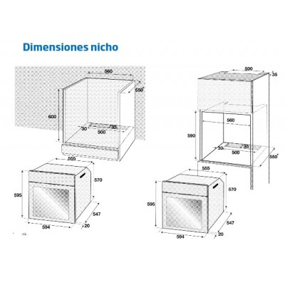 HORNO BEKO BIM25400XPS MULTIFUNCION PIROLIT. INOX