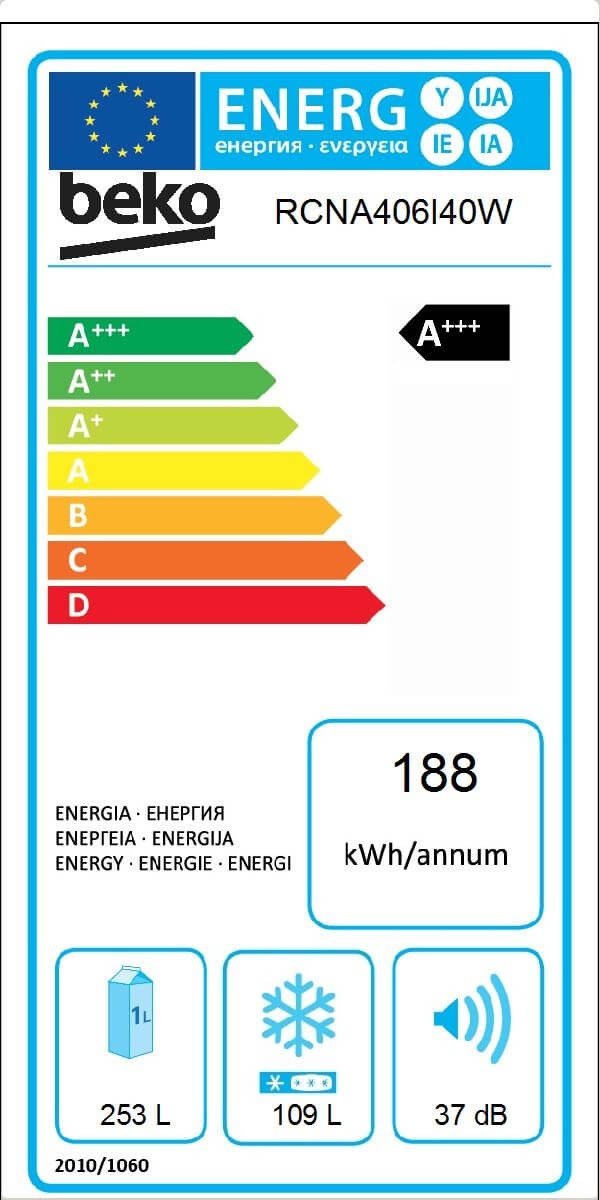 Etiqueta de Eficiencia Energética - RCNA406I40W