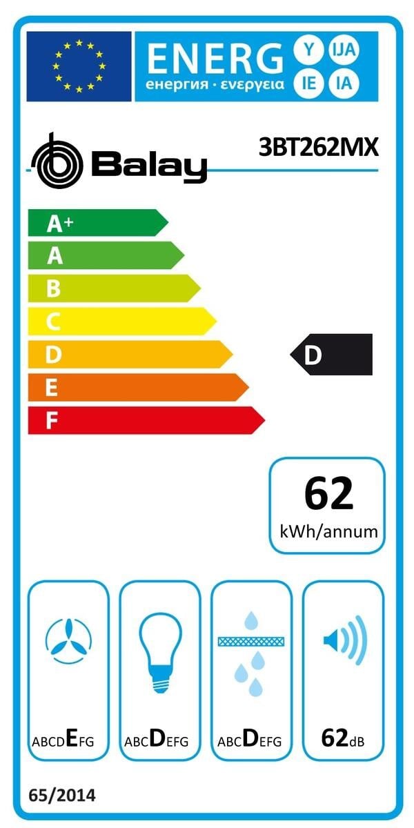 Etiqueta de Eficiencia Energética - 3BT262MX