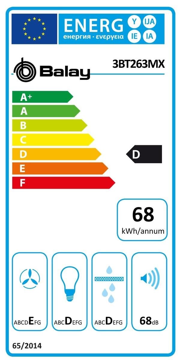 Etiqueta de Eficiencia Energética - 3BT263MX