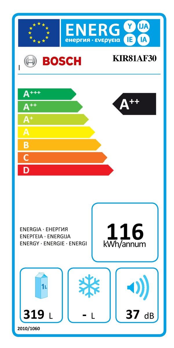 Etiqueta de Eficiencia Energética - KIR81AF30