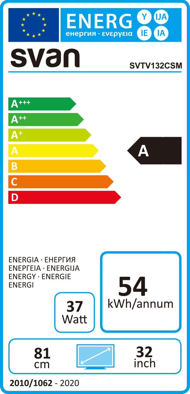 Etiqueta de Eficiencia Energética - SVTV132CSM