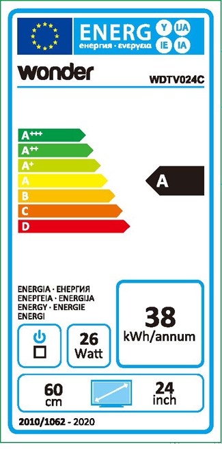 Etiqueta de Eficiencia Energética - WDTV024C